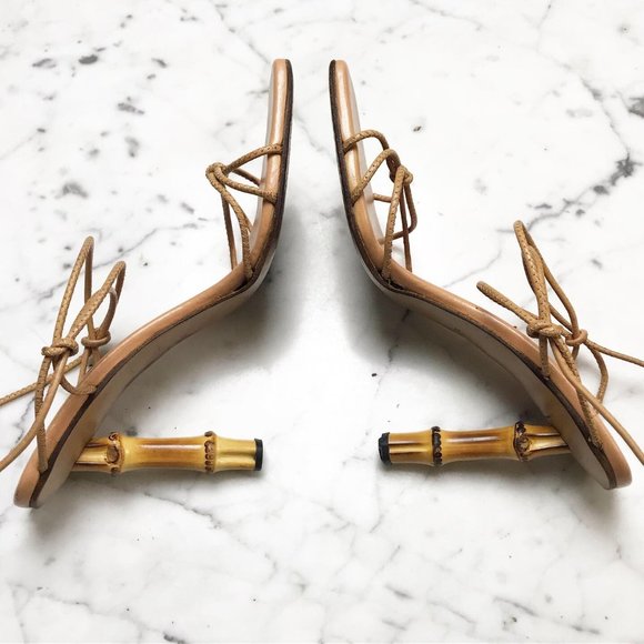 SOLD Gucci By Tom Ford Strappy Bamboo Heel Sandals - Picture 4 of 6